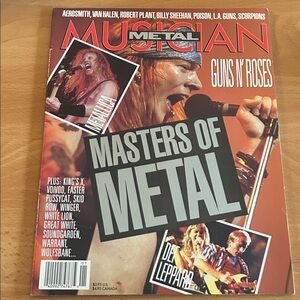 Vintage Metal Musician Magazine Master of Metal Guns N Roses Metallica More!